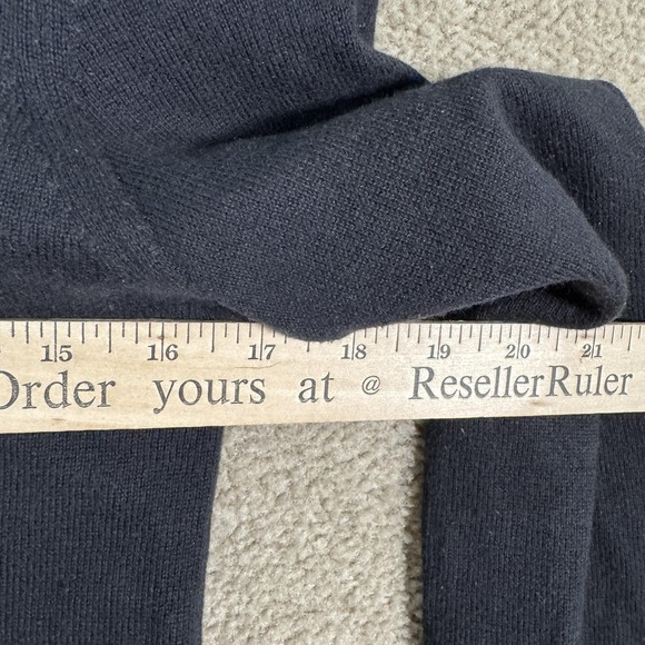 Lacoste Sweater Womens 36 S Black Cotton Cashmere Crewneck Pullover Logo Knit - Picture 6 of 9